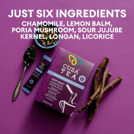 Cusa Tea & Coffee | Deep Doze Herbal Tea | Premium Caffeine Free Instant Tea | Hot & Iced Tea with No Added Sugar (30 Single Servings)