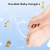 BRFOYU Baby Hangers 100 Pack Non-Slip Kids Plastic Hangers for