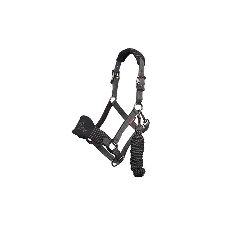 LeMieux Vogue Fleece Headcollar - Halter & Leadrope (Black -