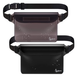 iKuShang Waterproof Fanny Pack Waterproof Phone Pouch Waterproof Waist Pouch 2 Pack Floating Waterproof Bags for Travel Beach Swimming Boating Fishing Diving Surfing Kayaking