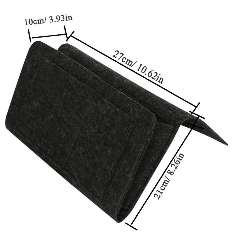 Bedside Felt Storage Bag, RIJAO Bedside Storage Pocket with Pockets