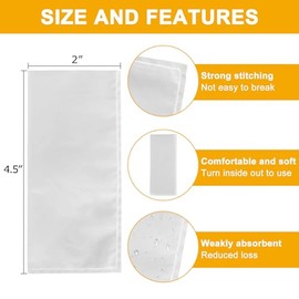 Bolsas de filtro de té, 2 bolsas de filtro de té de 4.5 pulgadas, paquete de 10 unidades de 37 micras