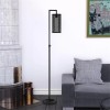 Pemberly Row 69.5" Adjustable Height Metal Floor Lamp in Blackened