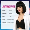 Tereshar Black Bob Wig with Bangs for Women Short Straight