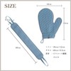 Scrub Towel Mittens Set, 5 Colors, Back Washable, Long Size,