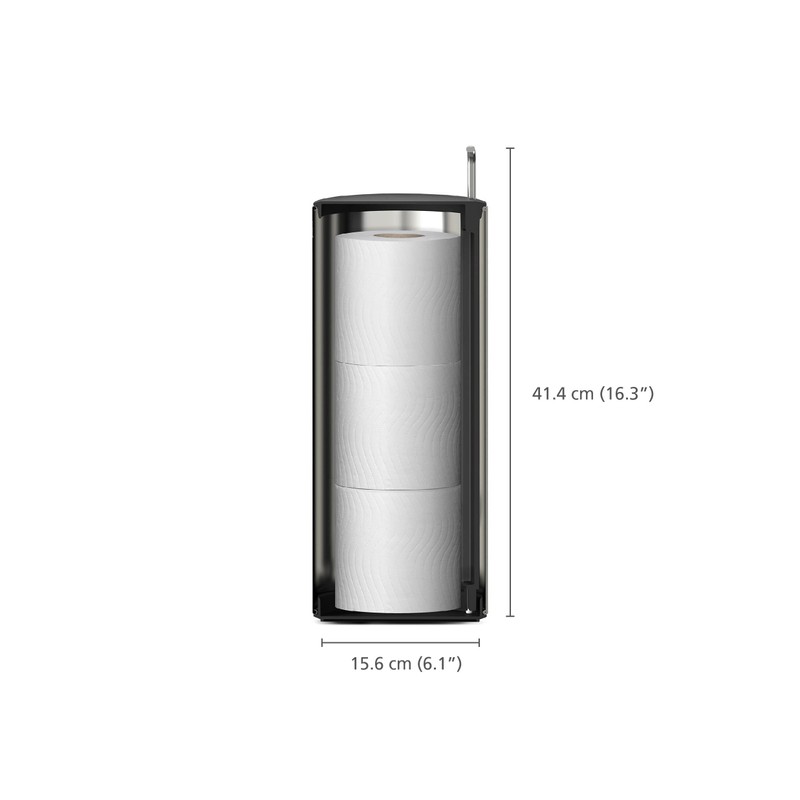 Joseph Joseph EasyStore Luxe Stainless Steel Concealed Toilet Paper Holder