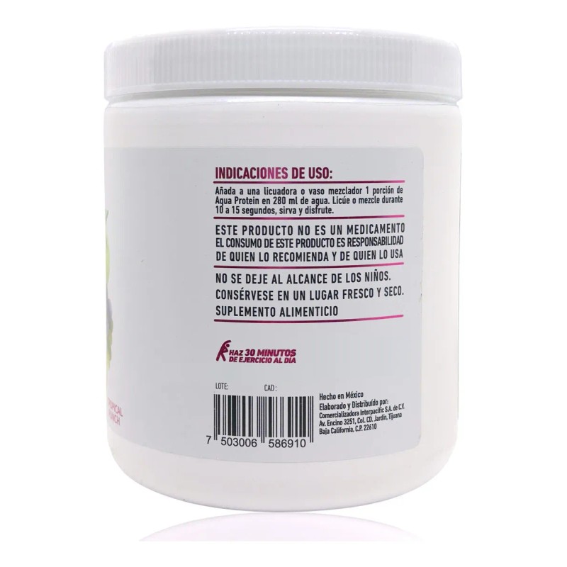 Aqua Liquid Protein Tropical Punch 400 Grs Protgt Zero Carbs
