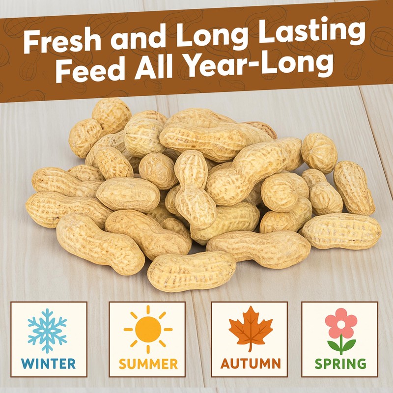 Trailmark Naturals - 1 LB - Raw Peanuts For Squirrels,