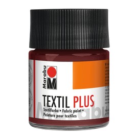 Marabu 17150005091 - Textil Plus Caribbean 50 ml, Full Coverage Fabric Paint for Dark Fabrics, Suitable for Fabric Painting and Fabric Printing, Washable up to 40 °C after Fixation, Medium Brown