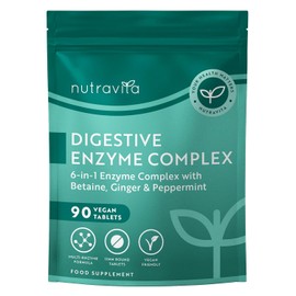 Nutravita Digestive Enzyme Supplements Complex - 90 Vegan Tablets