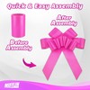 MIFFLIN Big Car Bow (Satin Pink, 30 inch), Butterfly Shape