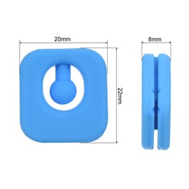 PATIKIL Tennis Vibration Dampener, 4 Pack Square-Shaped Silicone Shock Absorber Racket String Damping for Tennis Racquet, Black, White, Clear, Blue