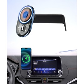 Masergogo Wireless Charging car Phone Holder for Nissan Rogue 2021-2025/Sentra 2020-2025/Altima 2019-2025 Accessories 8 inch Screen Fixed Clip,360° Rotation car Phone Mount Compatible with MagSafe