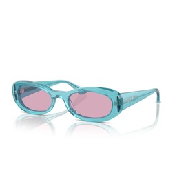 Vogue Eyewear Women's VO5582S Oval Sunglasses, Transparent Turquoise/Violet, 53 mm