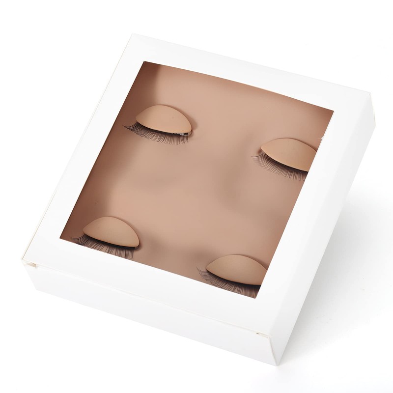 Miuffue Replacement Eyelids for Mannequin Head, 2 Pairs Eyelash Extension