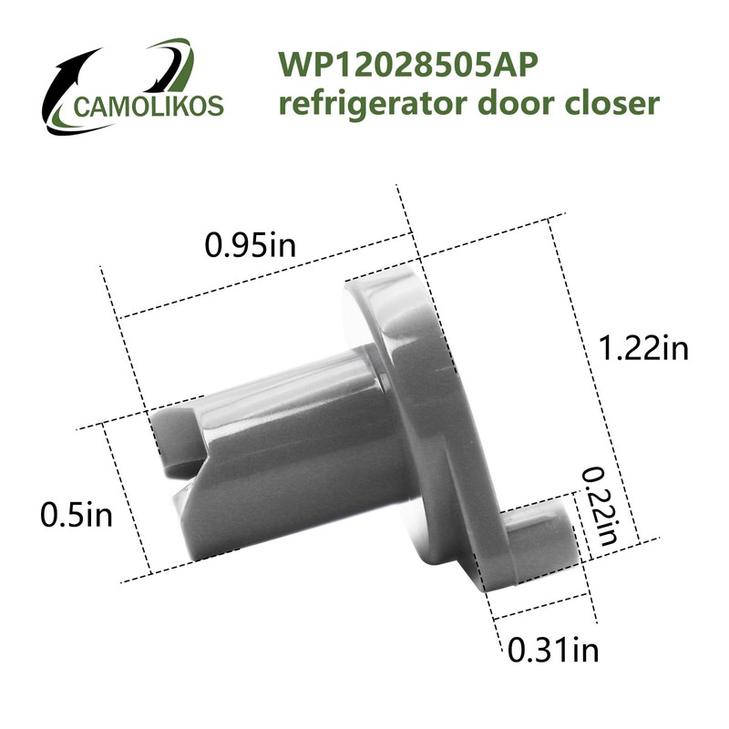 WP12028505AP 12028505AP W10191100 Refrigerator Door Closure Compatible with Whirlpool Replaces