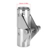 2Pcs Stainless Steel Folding Rotatable Connector Marine Boat Rail Tube