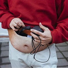 G Ganen Dad Bag Unisex Belly Fanny Fake Waist Pack with Zipper Adjustable Belt