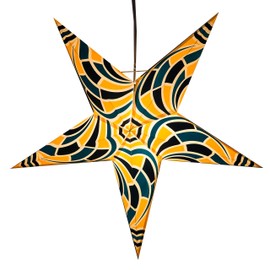 Geometric Paper Star Lantern with 12 Foot Power Cord Included