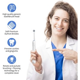 Replacement Toothbrush Heads for Oral B Braun, 4 Pack Professional Electric Toothbrush Heads, Precision Clean Brush Heads Refill Compatible with Oral-B 7000/Pro 1000/9600/ 5000/3000/8000 (4pack)