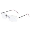 Rimless Progressive Multifocus Reading Glasses Blue Light Blocking No Line