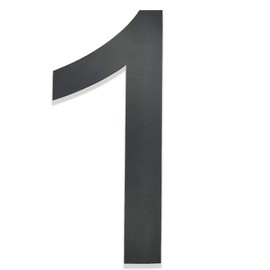 Hopelit House Number, House Number Anthracite RAL 7016, Anthracite Grey, Fine Structure, Powder Coated, House Number Stainless Steel, House Numbers Height 20 cm - Arial Font - Number 1