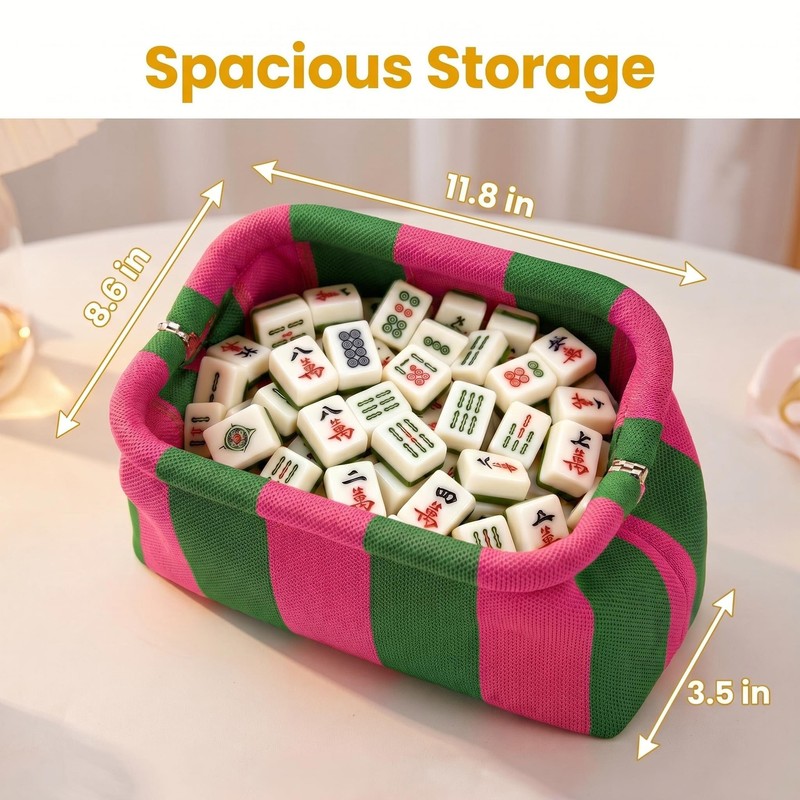 NEMOGLOBAL Mahjong Tile Bag Empty Clutch Purses for Women Woven