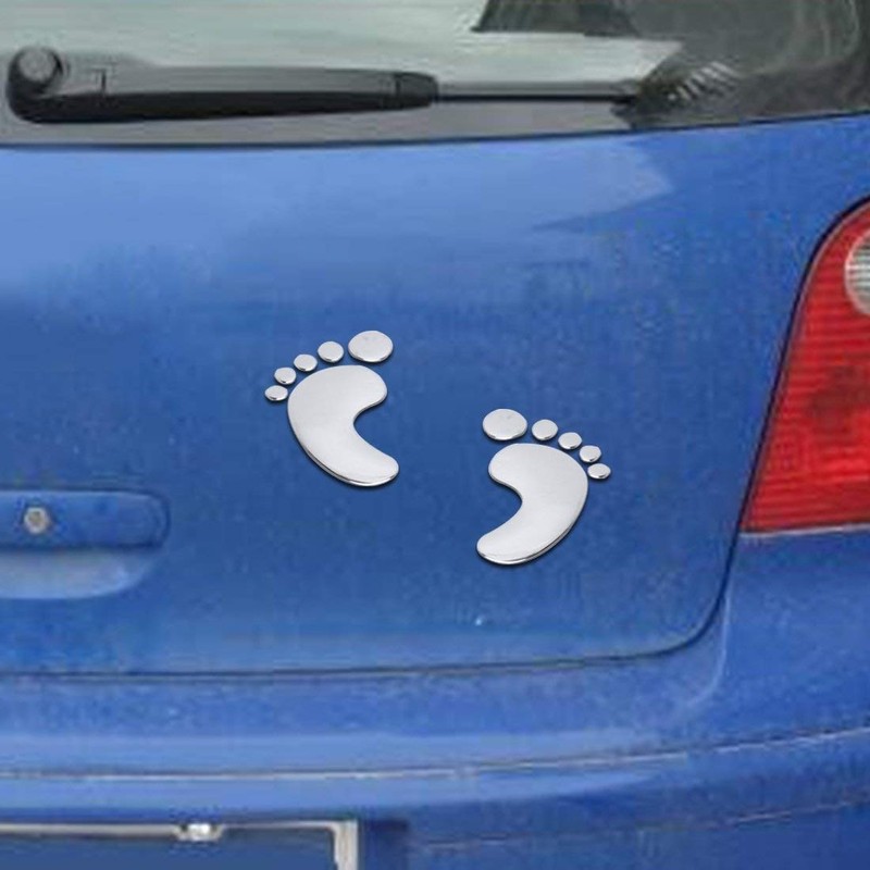 3D Car Sticker Baby Footprints