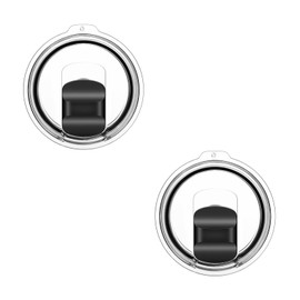 CYHTSHFZ Tumbler Lids for Yeti, 2 Pack Replacement Lids for Yeti 20 oz Tumbler with Magnetic Slider Replacement, 10/24 oz Mug, 10 oz Lowball, Compatible for Ozark Trail, Old Style Rtic(Black+Black)