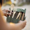 Green + Kind Bamboo Cutlery Roll-Up Set - Olive, 1