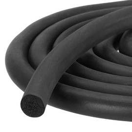 uxcell Foam Rubber Weather Seal Strip, 12mm(0.47") Diameter x 8 Meters (26.25Ft) Long Round EPDM Solid Rubber for Reduce Noise, Shock, Friction