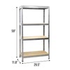 Deuxff 4 Tier Garage Shelving Units,Metal Storage Shelves Units,Heavy Duty