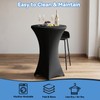 Seivunol 2 Packs Cocktail Table Cover, Stretch Tablecloths, 80Dx110H cm