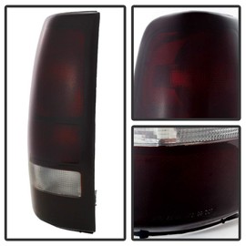 ACANII - For 1999-2002 Chevy Silverado 99-06 GMC Sierra Red Smoke Tail Lights Brake Lamps Set