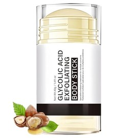 Glycolic Acid Stick & Exfoliating Body Stick - Shea Butter Body Scrub Exfoliator, Smooths Rough Skin, Reduces Cellulite, Brightens Underarms, Gentle Moisturizing Skin Cream