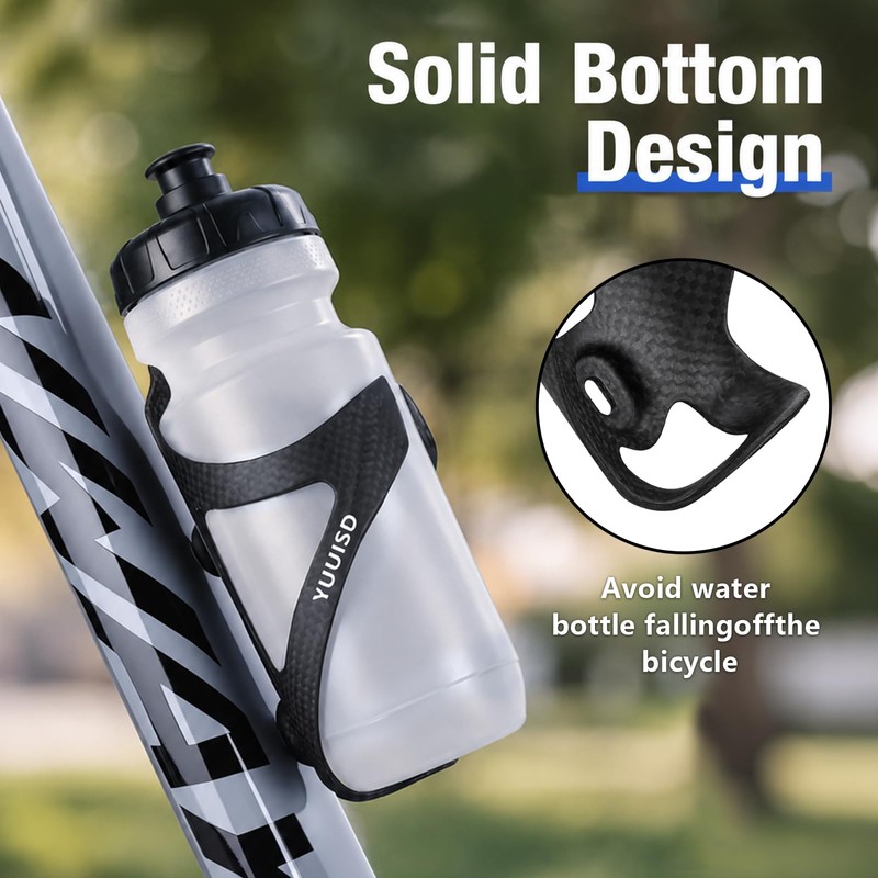 2 Pack Ultra-Light Full Carbon Fiber Bike Water Bottle Cage