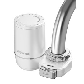 Waterdrop Water Filter Tap, Filter Life Reminder, 1200L Water Filter for Tap, Faucet Mount Water Filtration System, NSF Certified Reduces Chlorine, 1 Filter