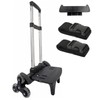 Lightweight Foldable Backpack Trolley – Black 3-Wheel Rolling Hand Truck
