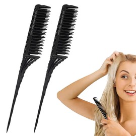 Pack of 2 Hair Combs, Toupee Comb, Hairdresser Back Comb, Antistatic Hair Comb, Rat Tail Comb for Women, Back Combing Volume