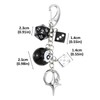 8 Ball Dice Charm Keychain, Charms Accessory for Bag Purse