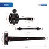 XFORT Premier Auto Gate Latch Black Pack, Complete with 300mm