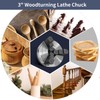 NNBWKIXI 3 Inch Wood Lathe Chuck Set 3 Jaws Self-Centering