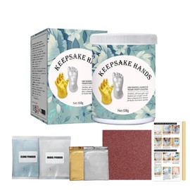 Dranvosk Baby Hand Foot Casting Kit,DIY Plaster Casting Set,Baby Keepsake Mold Gift, for Newborns,Toddlers,Kids(Single Hand/Foot Use Kit)