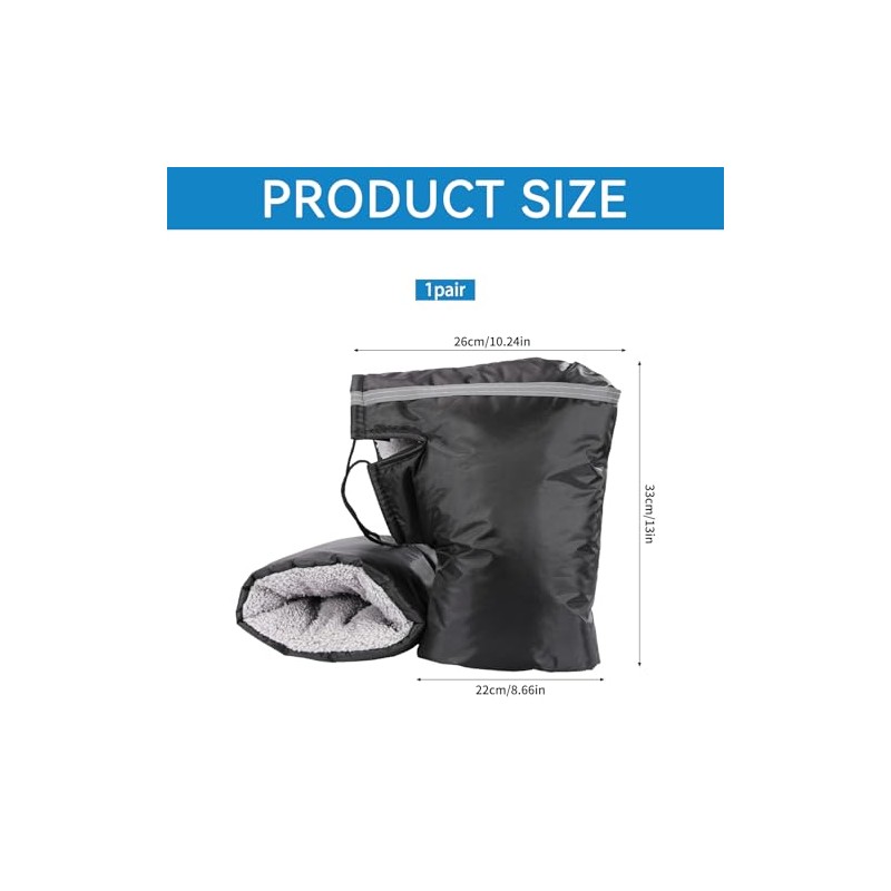 Motorcycle Handlebar Gloves, Winter Thermal Windproof Handlebar Warmers, Universal Windproof