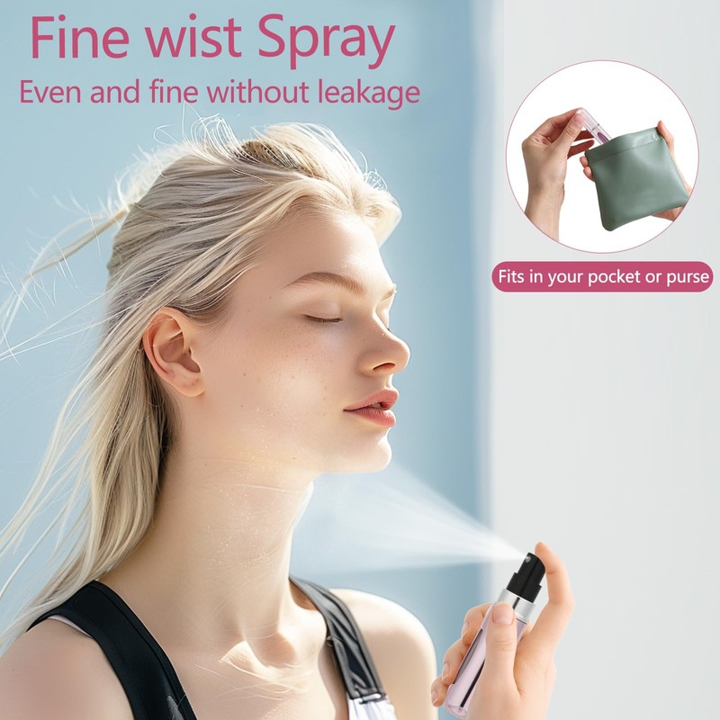Portable Mini Refillable Perfume Atomizer Bottle, Travel Size Refillable Perfume