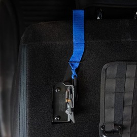 BuiltRight Industries Rear Seat Release with Blue Strap for Ford F-150 (2009+), F-250/350 (2017+)