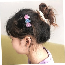 Baluue 5pcs Heart Quicksand Hair Clips for Hair Accessories Fashionable Barrettes Sweet Ornaments