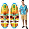 Hollowfly 2 Pcs Tiki Inflatable Surfboard Hawaiian Surfboard Inflate 5ft