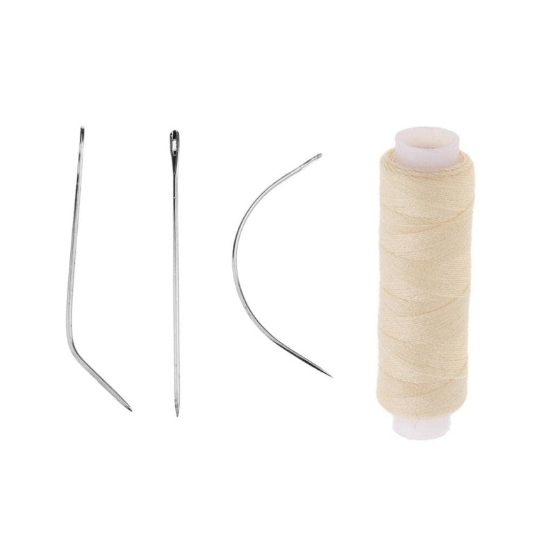 zalati Hair Track Weft Cotton with 3pcs J+I+C Shaped Thread
