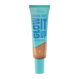 Rimmel London Kind & Free GLOW IT UP Moisturizing Foundation 303, Honey, Beruhigt empfindliche Haut, Gesund und strahlender Teint, Spendet Feuchtigkeit für den ganzen Tag, 30 ml